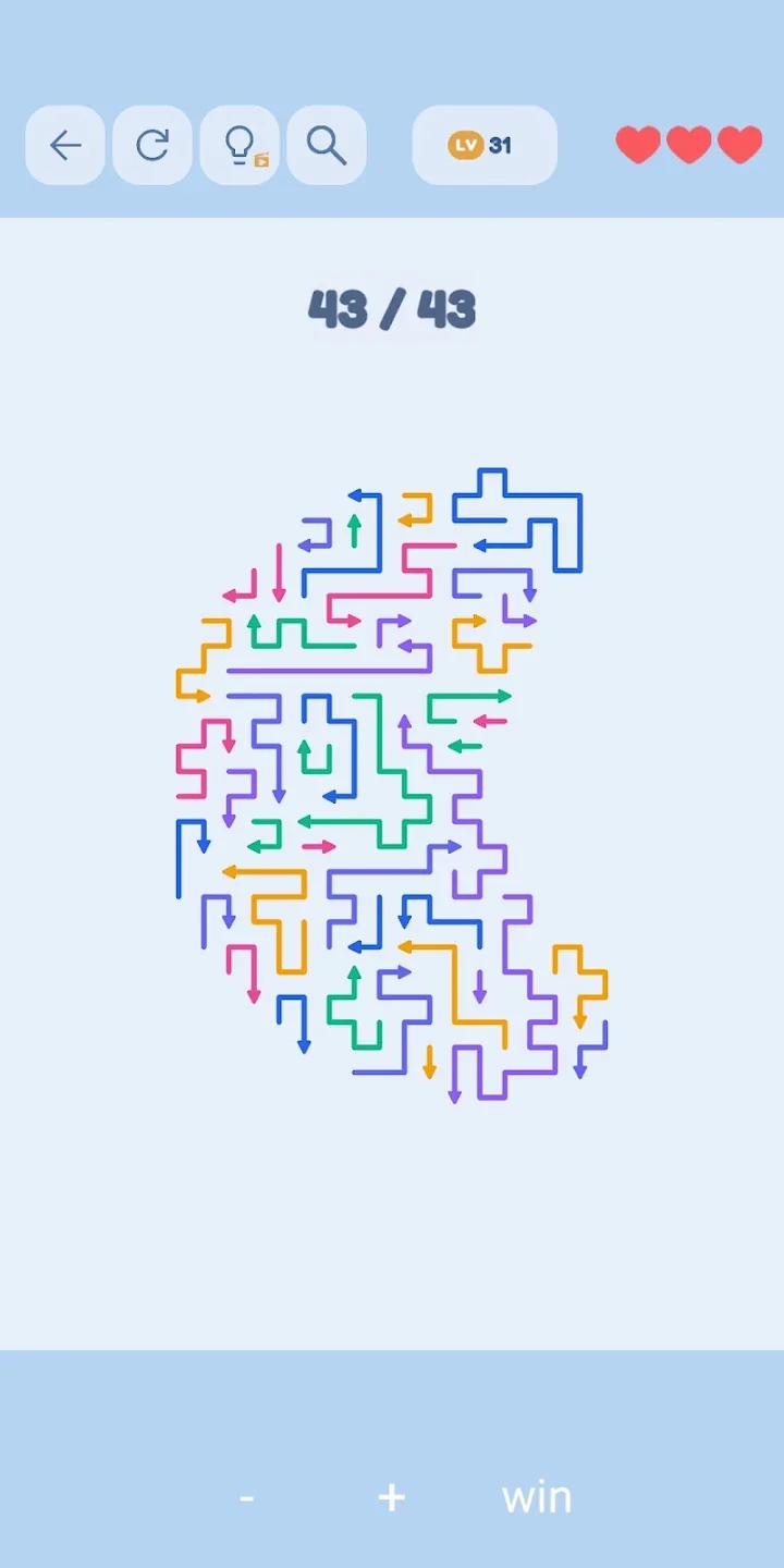 Gameplay from Arrow Puzzle: Fox Quest